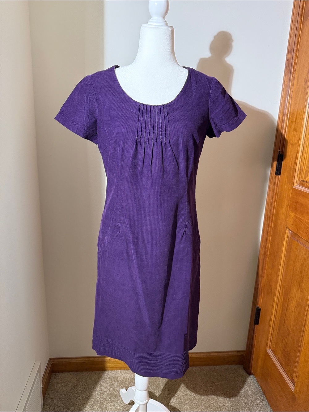 Boden Purple Short-Sleeve Pencil Dress